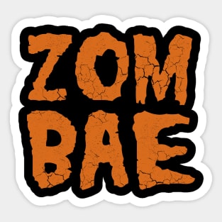 Halloween Zombae Zombie Couples Sticker